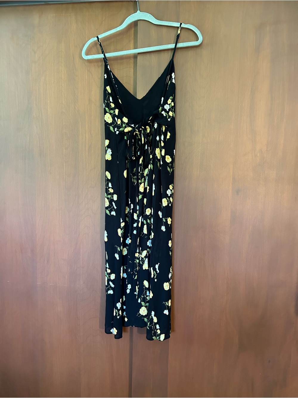 Reformation Black floral midi dress - Picture 4 of 7